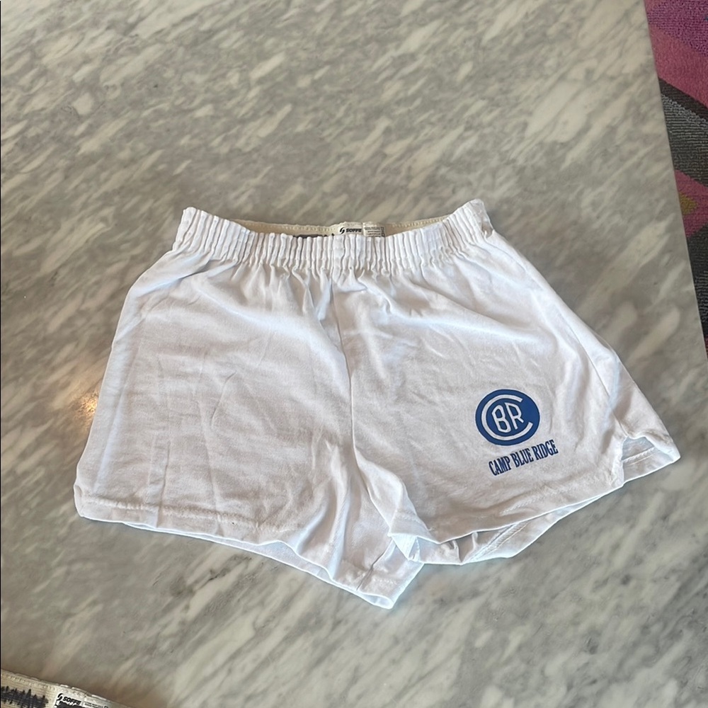 Soffe White Athletic Shorts Lightweight Elastic Waist